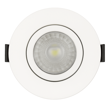 Adjustable IP65 Dimmable LED Slim Tilt Downlight, Fire Rated, 5W, 500 Lumens, White