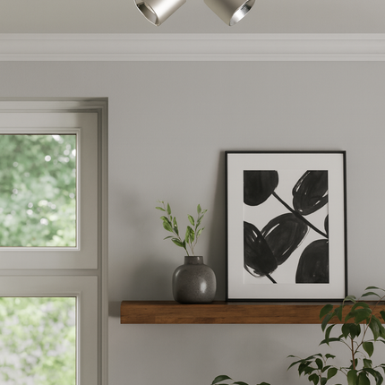 Twin Adjustable Modern Spotlight – GU10 Ceiling Light, Matt Nickel, IP20