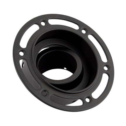 Trimless Round Plaster‑In Downlight – 50W GU10, Matt Black