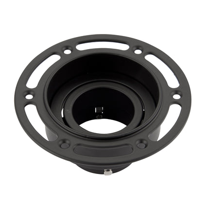 Trimless Round Plaster‑In Downlight – 50W GU10, Matt Black