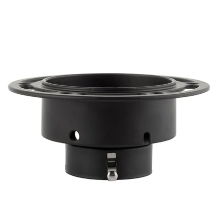 Trimless Round Plaster‑In Downlight – 50W GU10, Matt Black
