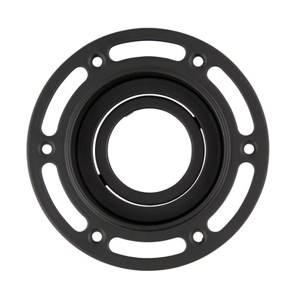 Trimless Round Plaster‑In Downlight – 50W GU10, Matt Black