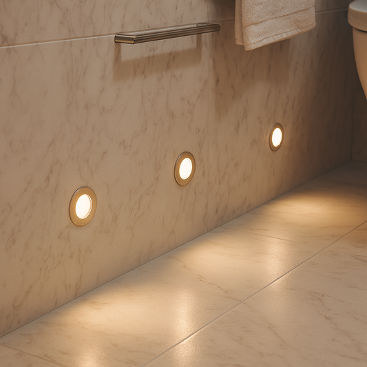 LED Recessed Bathroom Plinth/Floor Light | 30mm 12V IP68 Stainless ...