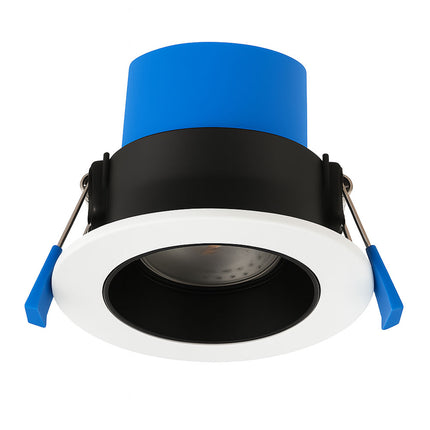 4CCT Anti‑Glare Downlight – 5/7W, IP65, Fire‑Rated, White & Black