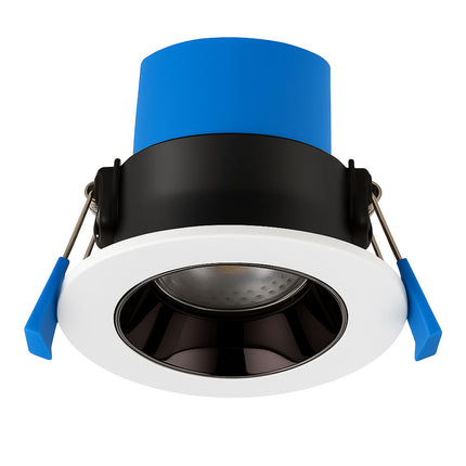 4CCT Anti‑Glare Downlight – 5/7W, IP65, Fire‑Rated, White & Black Nickel