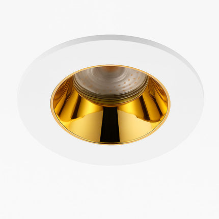 4CCT Anti‑Glare Downlight – 5/7W, IP65, Fire‑Rated, White & Brass