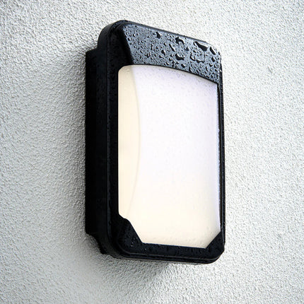 LED Slim Wall Pack Bulkhead Light – Outdoor Security Light, Black