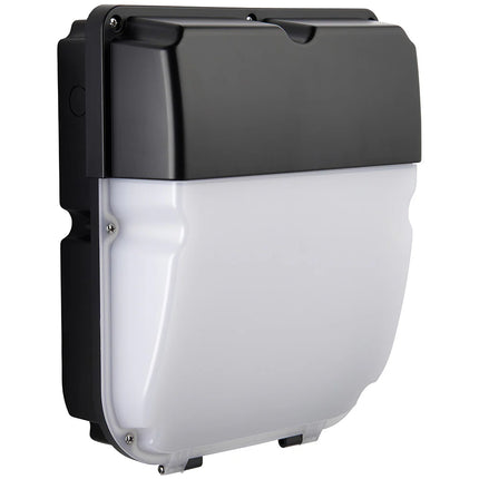 LED Wall Pack Security Bulkhead with Photocell – 30W, 3000lm, CCT Tri-Colour, IP65 Black