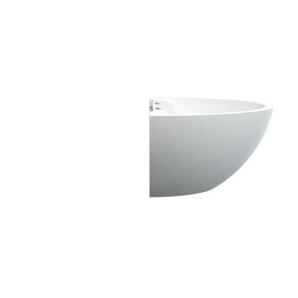 Halkin Half Moon Plaster Uplighter – Paintable Indoor Wall Light, White