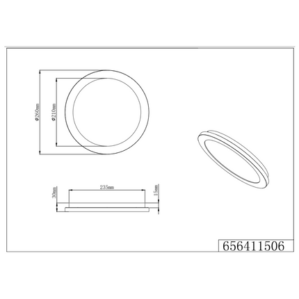 Crystal Effect Ceiling/Wall Light – 13W LED, 1500lm, 3000K Warm White, IP44, Chrome
