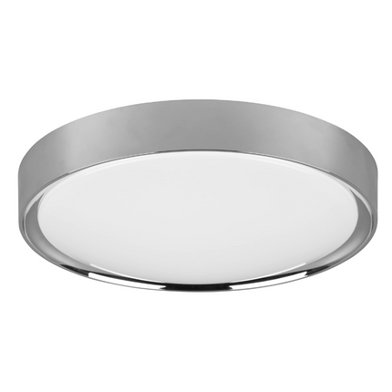 Round Ceiling Light – 18W LED, 1850lm, 3000K Warm White, IP44, Chrome