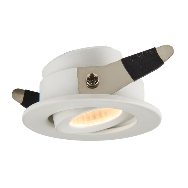 LALO LED Tilt Adjustable Mini Downlight – 4 W, 240 lm, Cut-Out 33mm, 3000 K, IP44, White