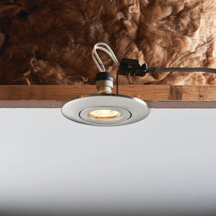 Large Bezel Retrofit Conversion Downlight, GU10 50W – Brushed Chrome