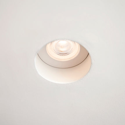 Trimless Plaster-In Downlight Bezel Round – White Matt Finish
