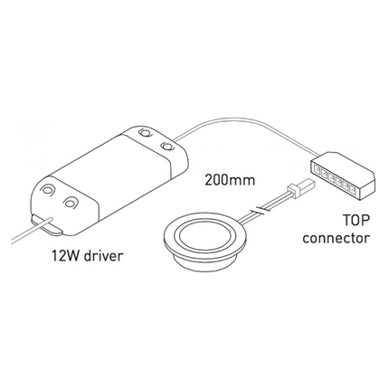 Mini Recessed Under Cabinet LED Downlight Light – 1.5W, 12V, 3000K Warm White, Polished Chrome