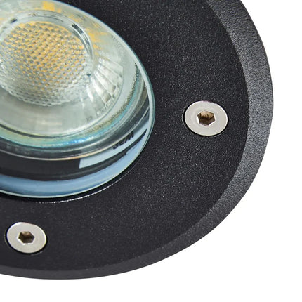 Pan Outdoor Ground Drive Over Light – GU10, IP67 Black