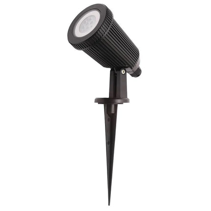 Adjustable Outdoor Garden Spot Light – GU10, Wall or Spike Mount, IP65, Black