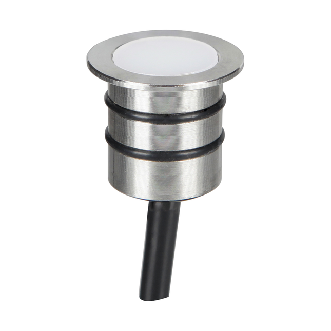 LED Recessed Bathroom Plinth/Floor Light – 20mm, 12V, IP68 316 Marine Grade Stainless, 3000K Warm White