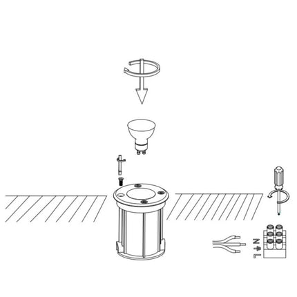 Pan Outdoor Ground Drive Over Light – GU10, IP67 Stainless Steel