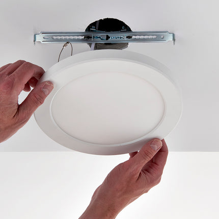 Adjustable 3CCT Flush Downlight - 18 W, IP44 (Cut-Out 50–180mm), Matt white