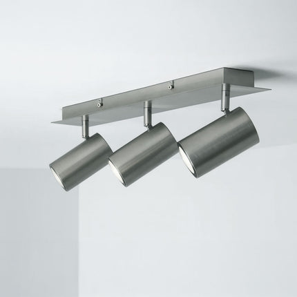 Triple Square Adjustable Spotlight – GU10 Wall or Ceiling Light, Matt Nickel, IP20