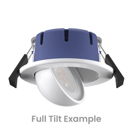 Ceiling light fixture with blue and white design on a white background