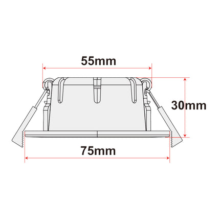 Spey 4CCT Tilt Fire‑Rated Downlight – 5 W, 580 lm, IP65, Adjustable Tilt White Fitting