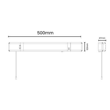 7W LED Dual Voltage Shaver Light – Neutral White 4000K, Polished Chrome Finish
