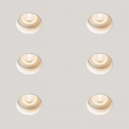TRADE 6 PACK - 3CCT Fixed Plaster-in Trimless Round Dimmable LED Downlight – 5 W, White