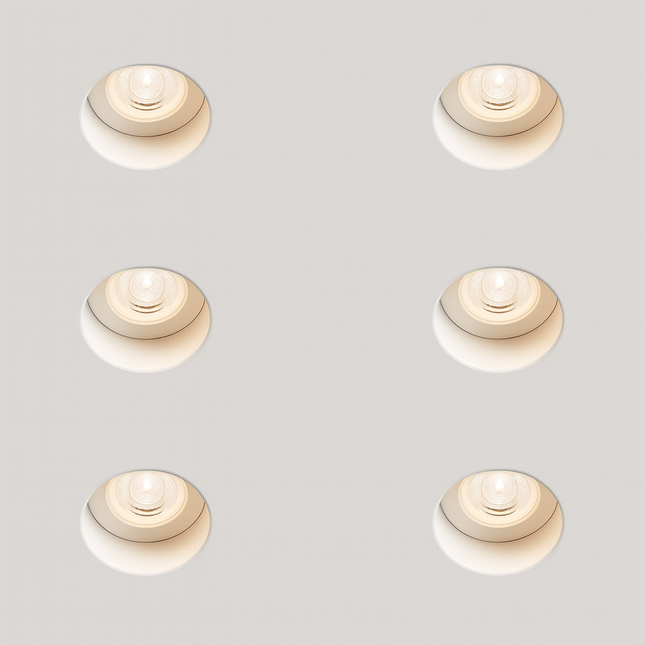TRADE 6 PACK - 3CCT Fixed Plaster-in Trimless Round Dimmable LED Downlight – 5 W, White