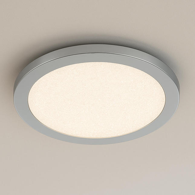 Crystal Effect Ceiling/Wall Light – 13W LED, 1500lm, 3000K Warm White, IP44, Chrome