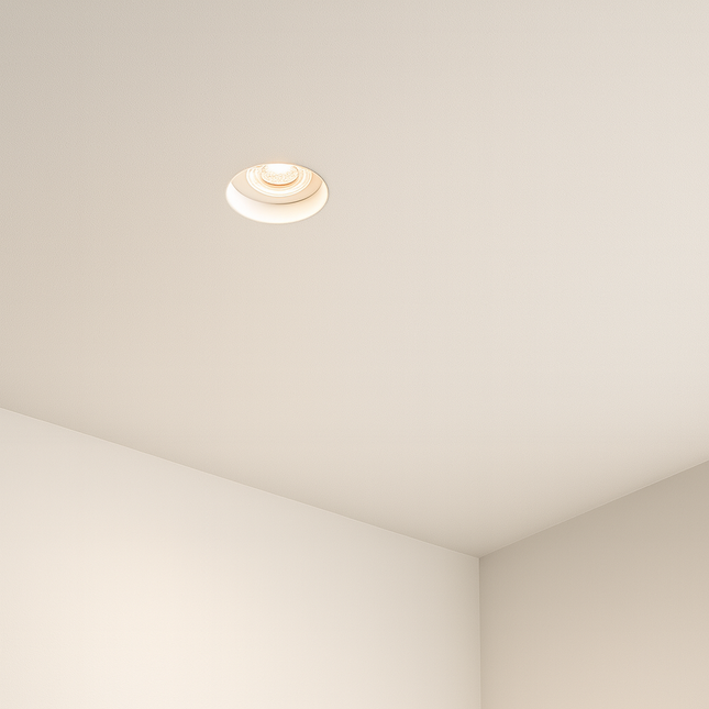 Ceiling light fixture in a room with white walls
