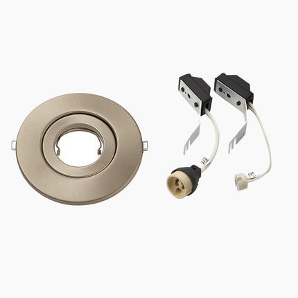 Large Bezel Retrofit Conversion Downlight, GU10 50W – Brushed Chrome