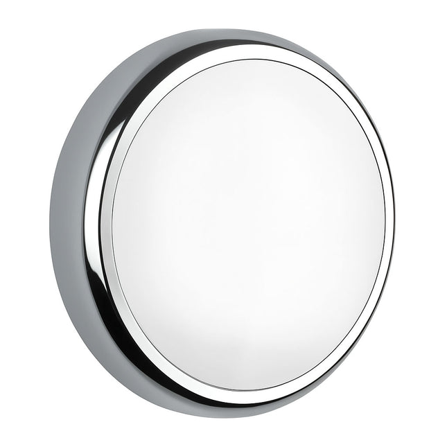 CE3X5 Round LED 3hr Emergency Bulkhead Light - Switchable 8‑16 W, 5‑CCT, IP65, Polished Chrome