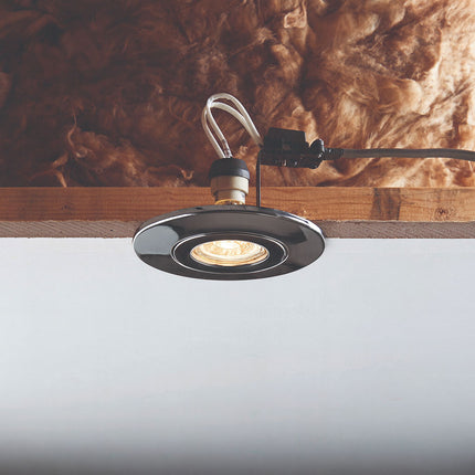 Large Bezel Retrofit Conversion Downlight, GU10 50W – Polished Chrome