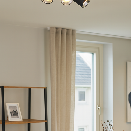 Triple Adjustable Modern Spotlight – GU10 Ceiling Light, Matt Black, IP20