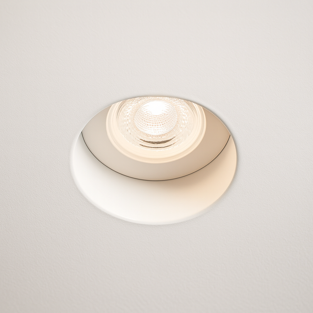 3CCT Fixed Plaster-in Trimless Round Dimmable LED Downlight – 5 W, White