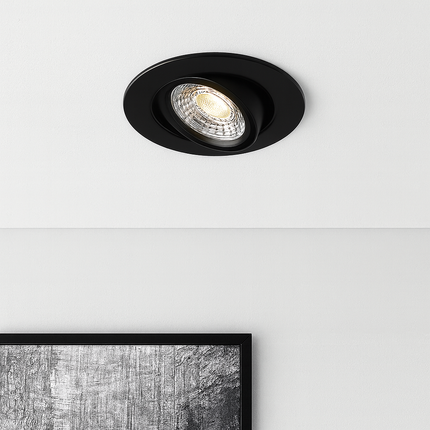 3CCT Fire‑Rated Tilt Adjustable Downlight – 7 W, 700 lm, IP65 Black