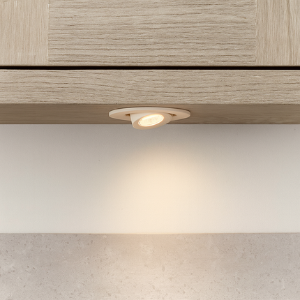LALO LED Tilt Adjustable Mini Downlight – 4 W, 240 lm, Cut-Out 33mm, 3000 K, IP44, White