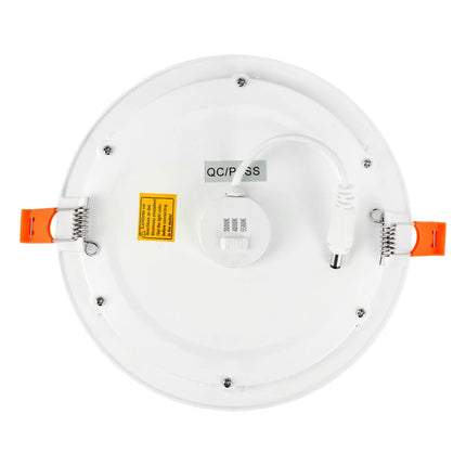 9W LED Slim Round Panel Downlight – CCT Tri-Colour, IP44 Ceiling Spot Light, White