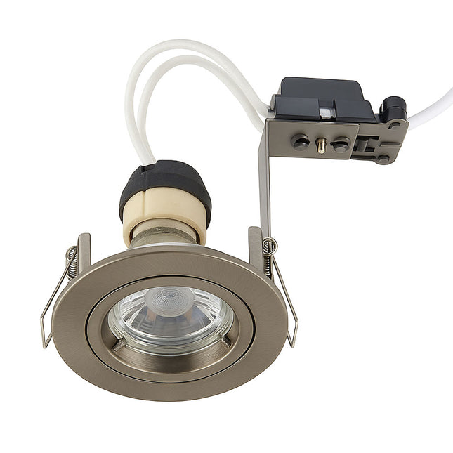 Die Cast Aluminium Fixed Downlight – IP20, GU10, Brushed Chrome
