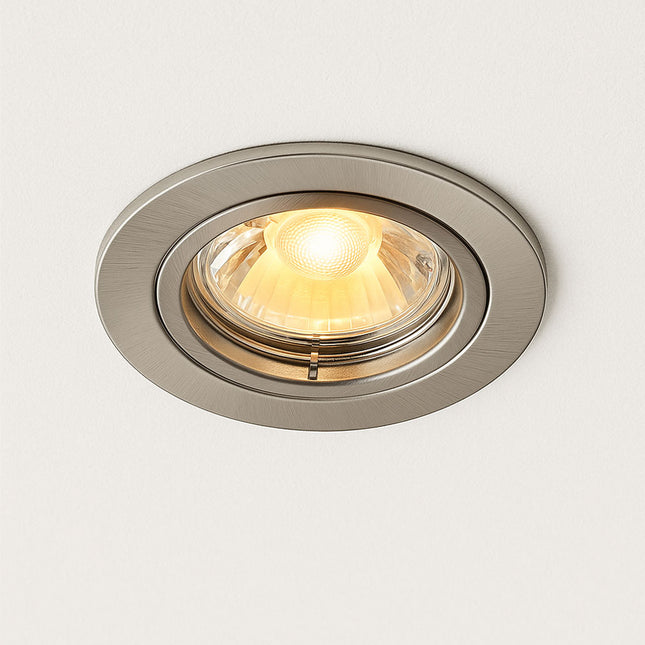 Die Cast Aluminium Fixed Downlight – IP20, GU10, Brushed Chrome