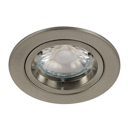 Die Cast Aluminium Fixed Downlight – IP20, GU10, Brushed Chrome