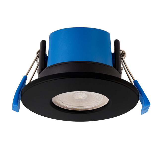 4CCT 5/7W Fire-Rated LED Downlight - Fire Rated 30/60/90 min - IP65, Black
