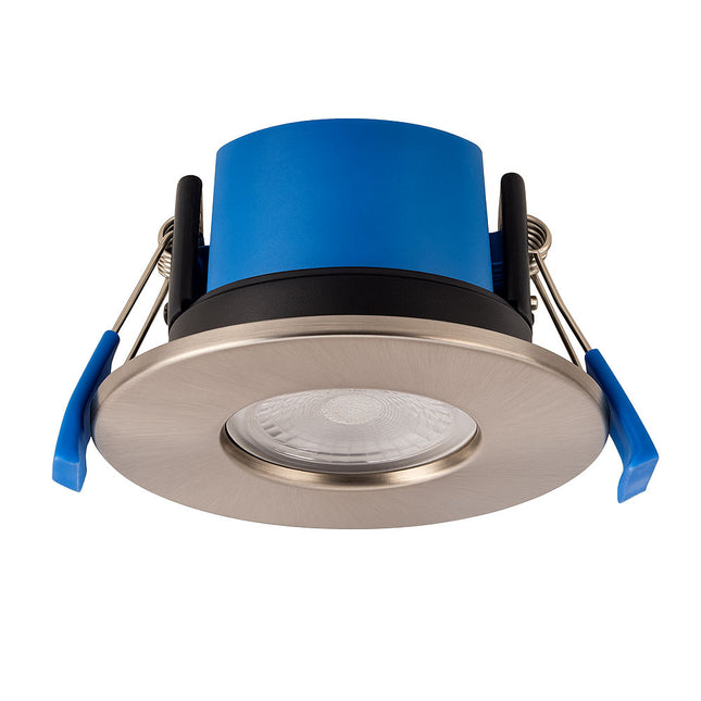 4CCT 5/7W Fire-Rated LED Downlight - Fire Rated 30/60/90 min - IP65, Satin Nickel