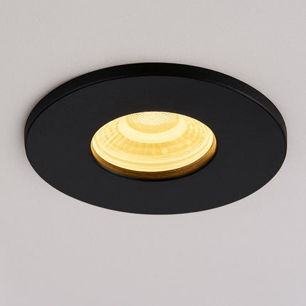 4CCT 7W Fire-Rated LED Downlight - Fire Rated 30/60/90 min - IP65, Black