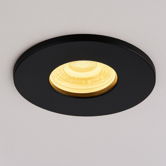 4CCT 5/7W Fire-Rated LED Downlight - Fire Rated 30/60/90 min - IP65, Black