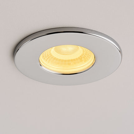 4CCT 5/7W Fire-Rated LED Downlight - Fire Rated 30/60/90 min - IP65, Chrome