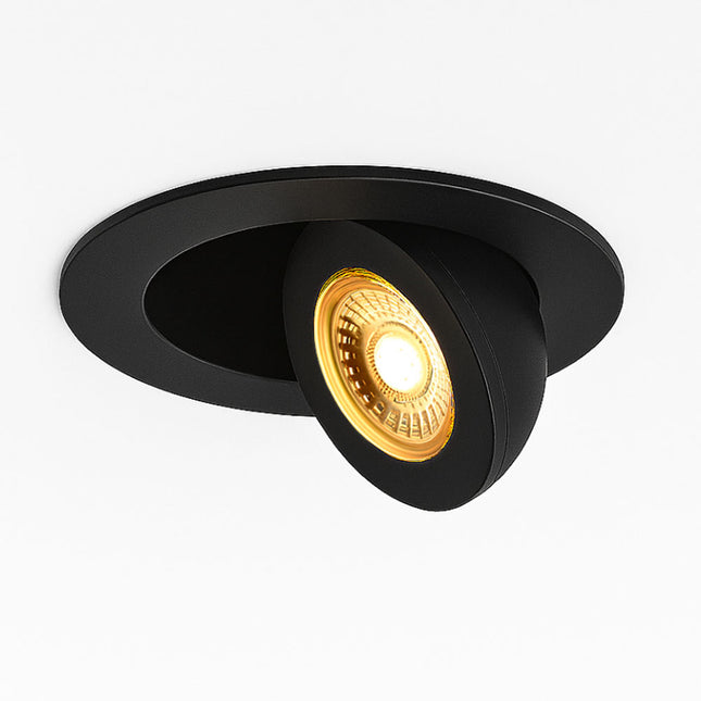 4CCT 4/6/8W Fire Rated LED Downlight - IP44, 360° Swivel & Tilt, Matt Black