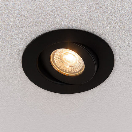 4CCT 4/6/8W Fire Rated LED Downlight - IP44, 360° Swivel & Tilt, Matt Black